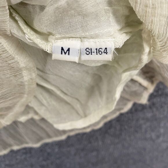 Sacred Threads Dress Womens M Silk Cotton Babydoll Tiered Boho Western Hippie - Picture 9 of 12